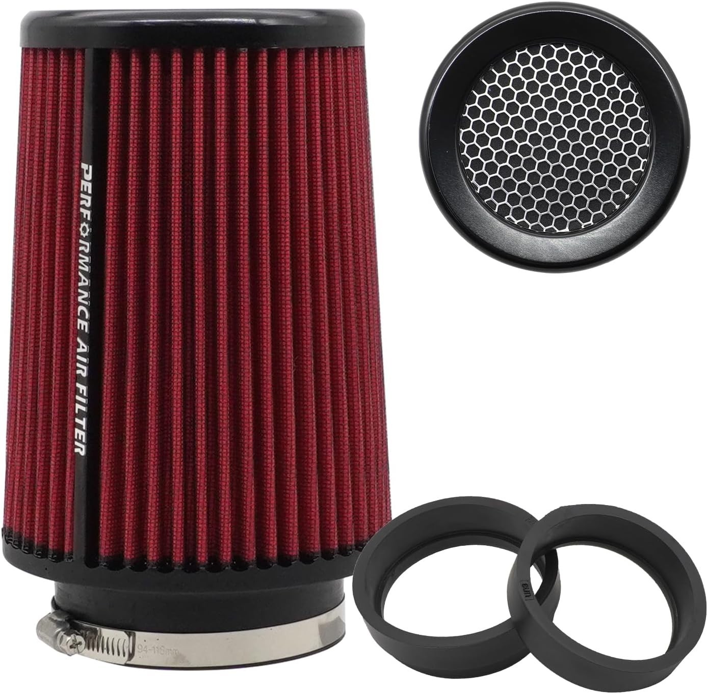 3 3.5 4 inch Cold Air Intake Filter 76mm 89mm 101mm Performance Con… Fast Ship