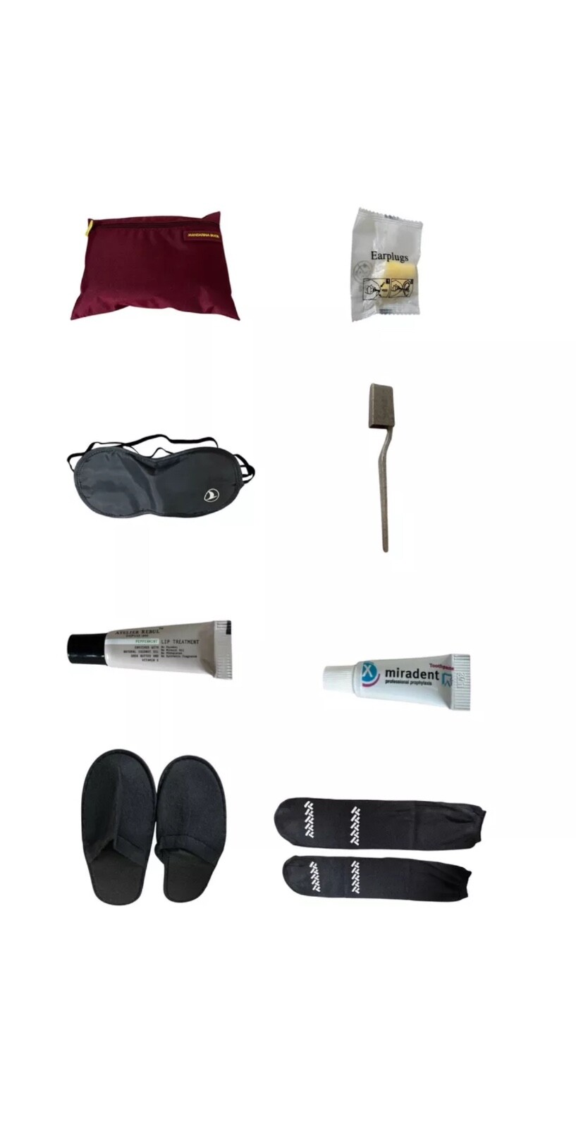 Travel Flight Amenity Kit Reusable Toiletry Zipper Bag By Mandarina Duck