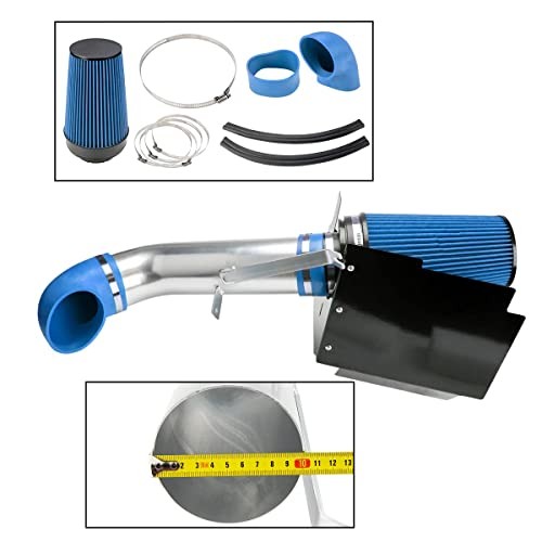 Air Intake Kit, 4″ Cold Air Intake System + Heat Shield Compatible with 1999