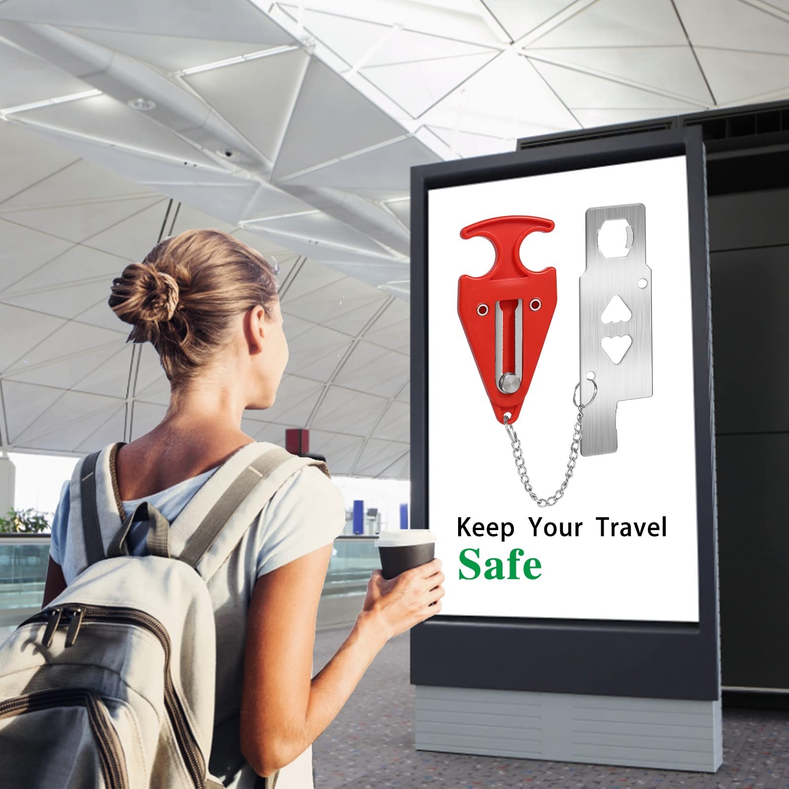 Portable Door Lock for Travel Door Lock Hotel Room Security Devices Apartment…
