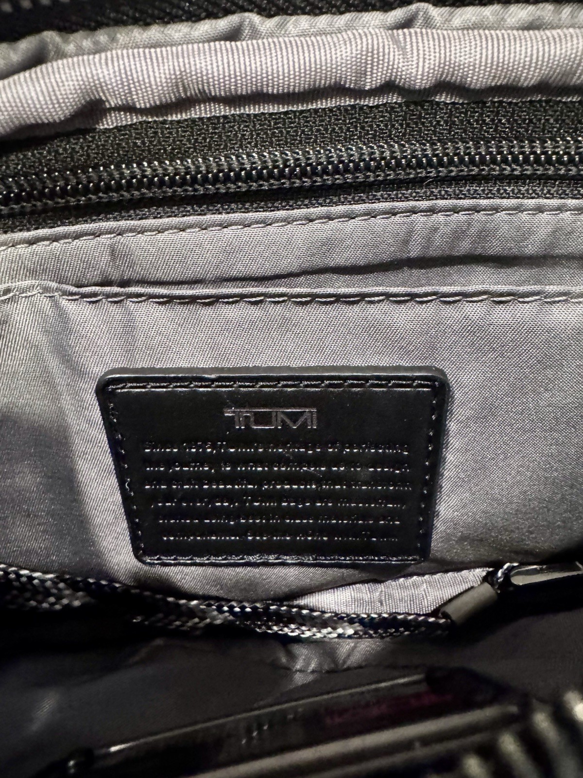 Tumi Grey Leather Fanny Pack or Crossbody w/Attached Key Ring, NWOT