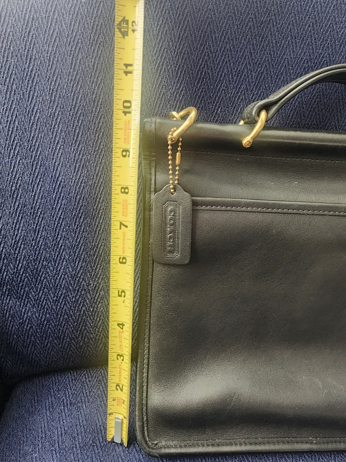 Vtg Coach Black Willis 9927 Leather Crossbody Shoulder Turn lock Bag Made in USA