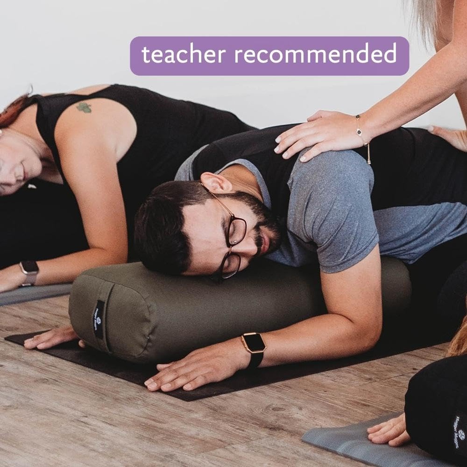 Hugger Mugger Standard Yoga Bolster – Firm, Supportive, Handmade, Durable Plum