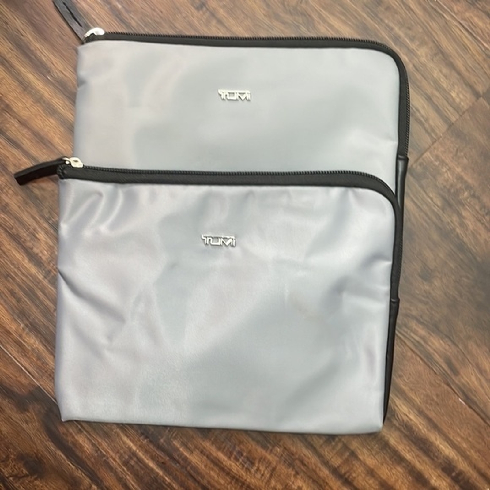 TUMI for Delta Bundle of Two Canvas Zip Travel Bag 8 x 6