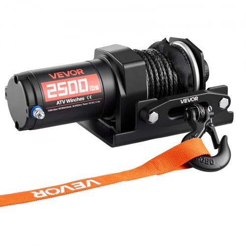 2500 lbs Electric Winch, 12V DC ATV/UTV Winch with ?&brvbar;0.19 in x 39.4 ft Sy