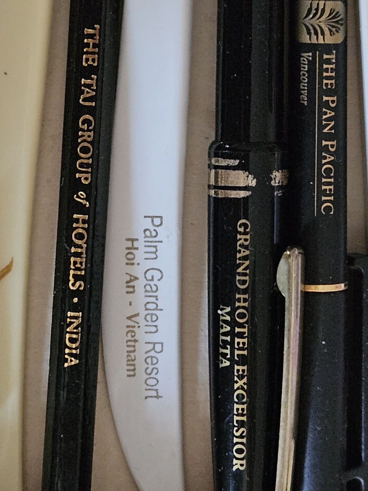 Lot Dozens Hotel Pens/ Pencils. Memories From Around The World. Exotic Locations