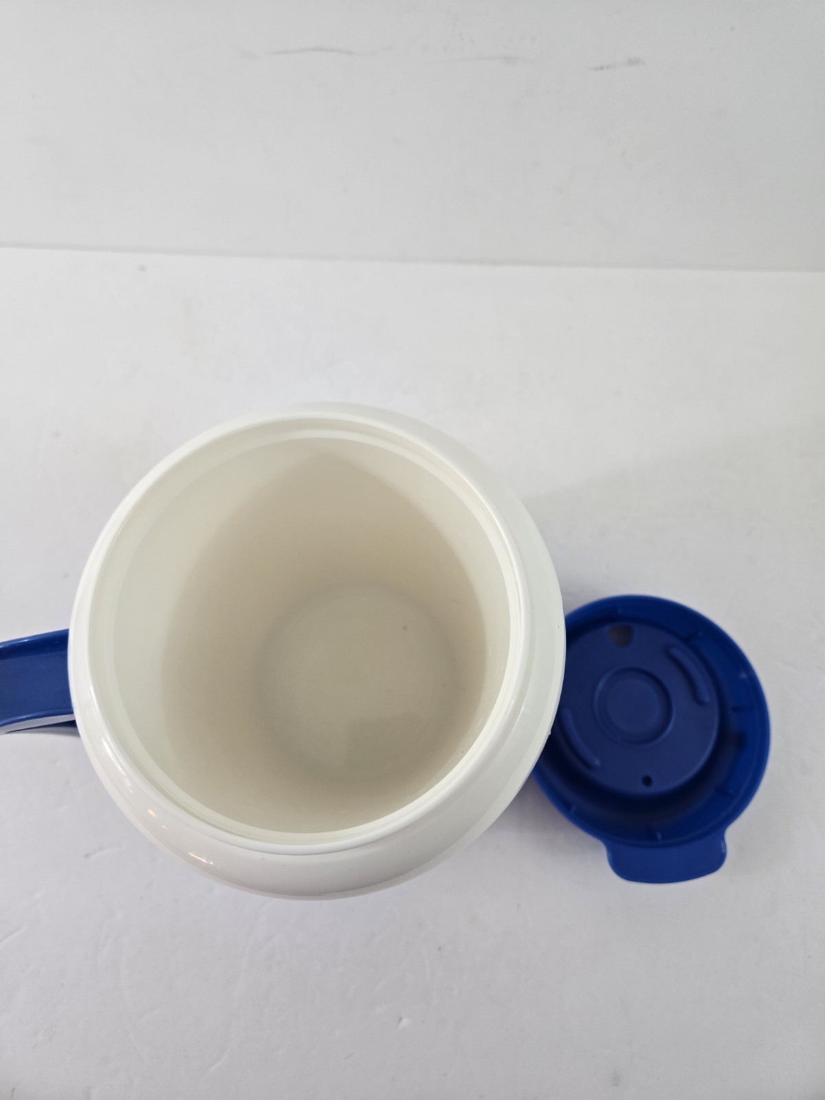 Whirley Travel Mug Cup Fort Myers Beach FLORIDA 44oz Blue Orange Palm Tree Shell