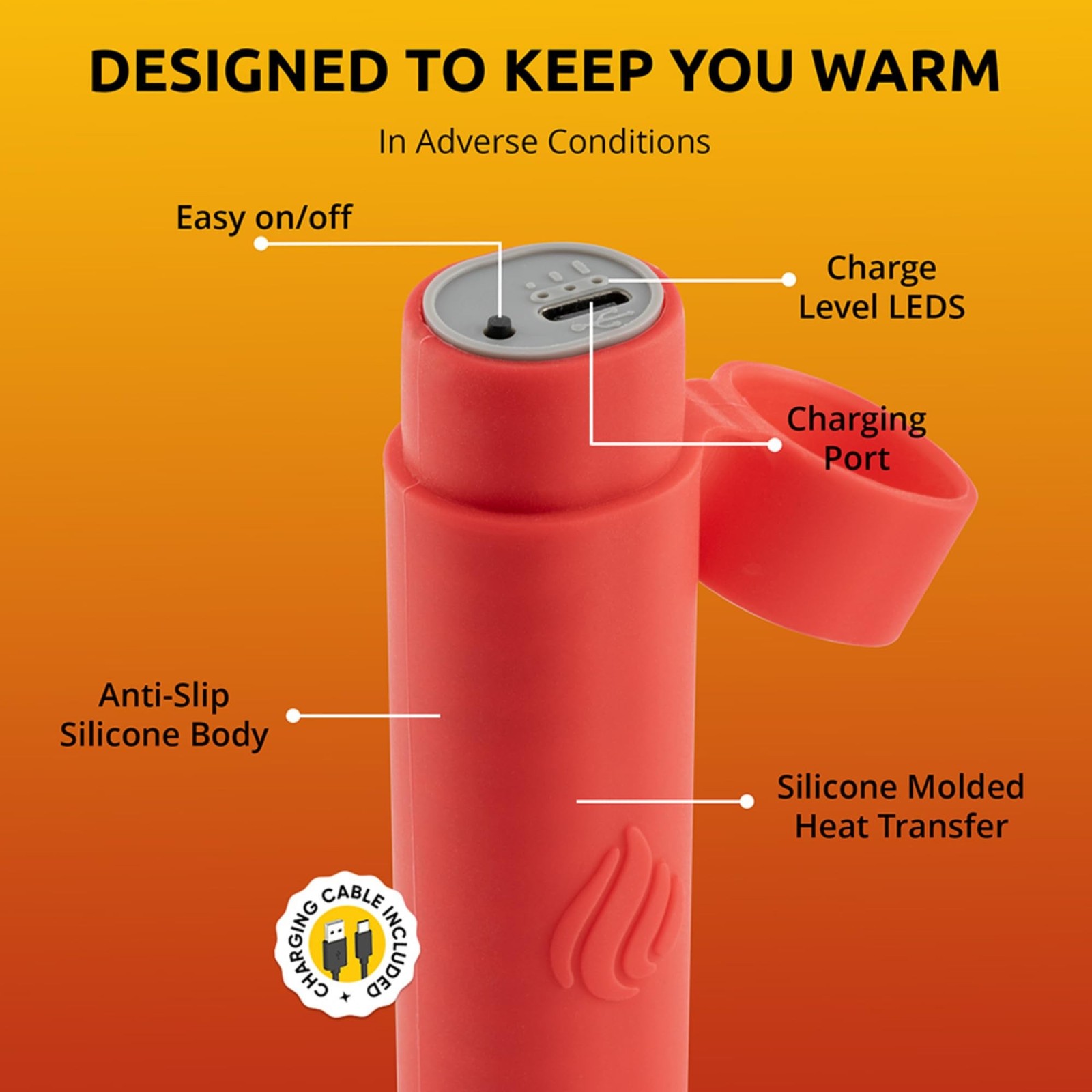 POWERPAW Rechargeable Hand Warmer Portable Electric Hand Heater 3 H… Fast Ship