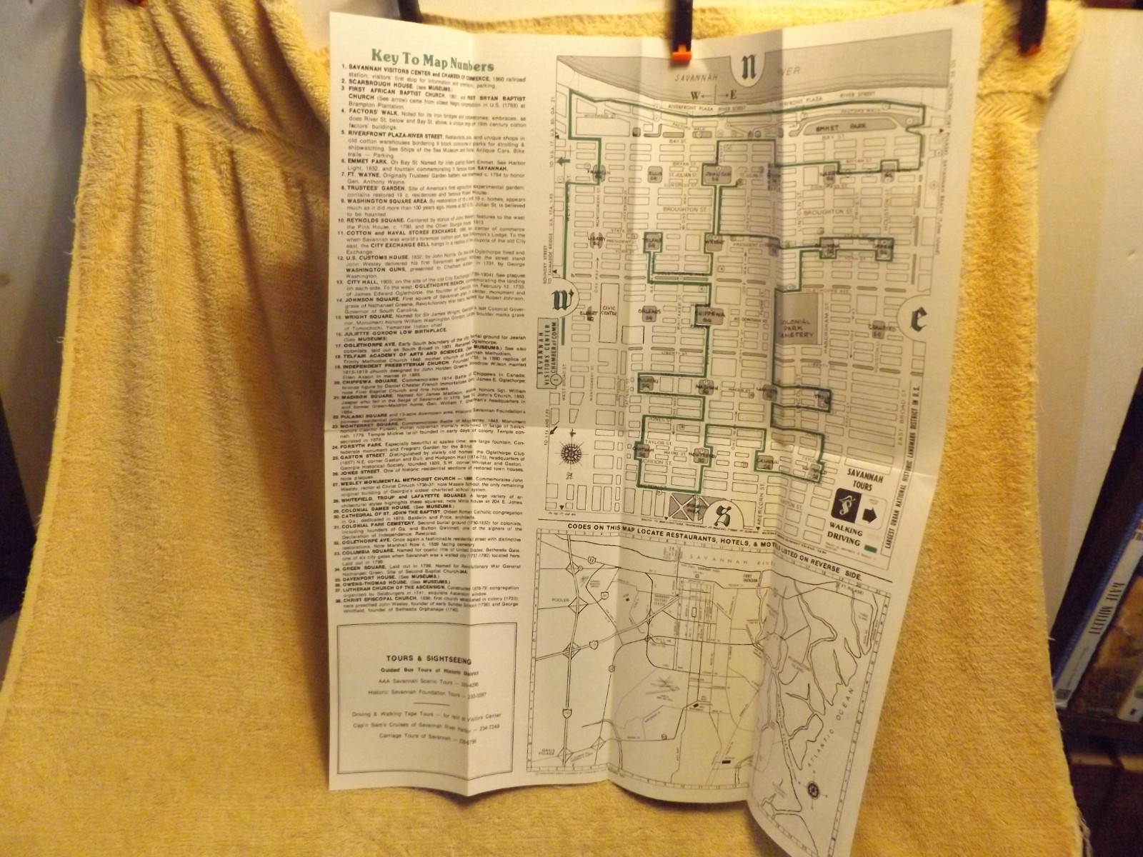SAVANNAH VISITORS GUIDE – MAP 1979 Brochure