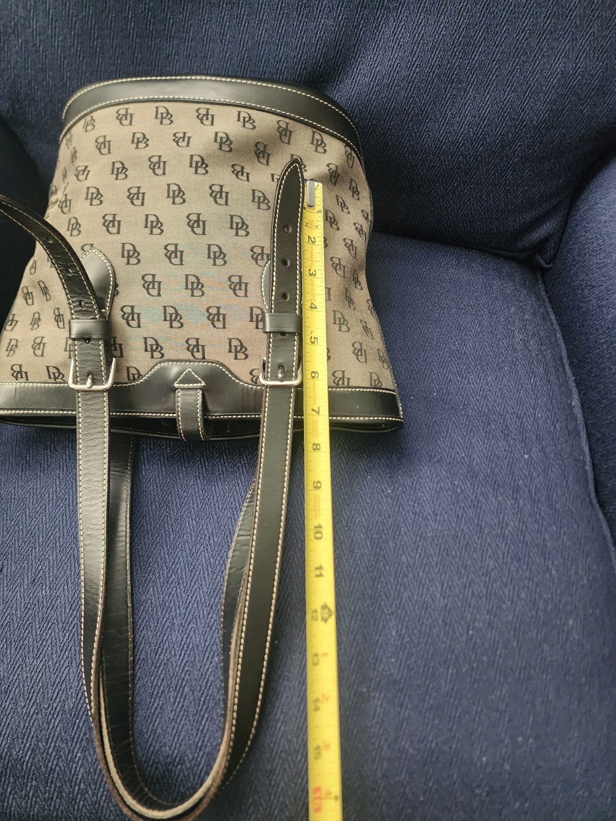 Dooney & Bourke DB Logo Black Double Handle Purse Shoulder bag