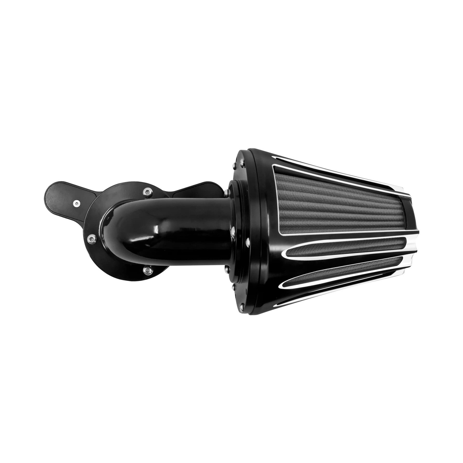 Sucker Air Intake Cleaner Kit Air Filter Fit for Harley (Black Housing Grey E…