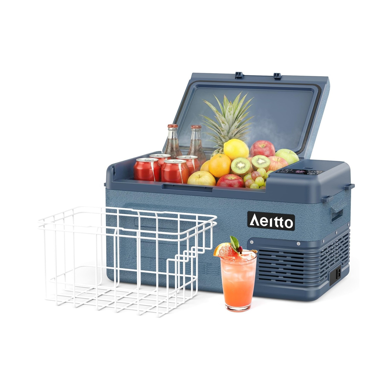 Aeitto 12 Volt Car Refrigerator 20Quart Car Fridge Freezer Electric Cooler Po…