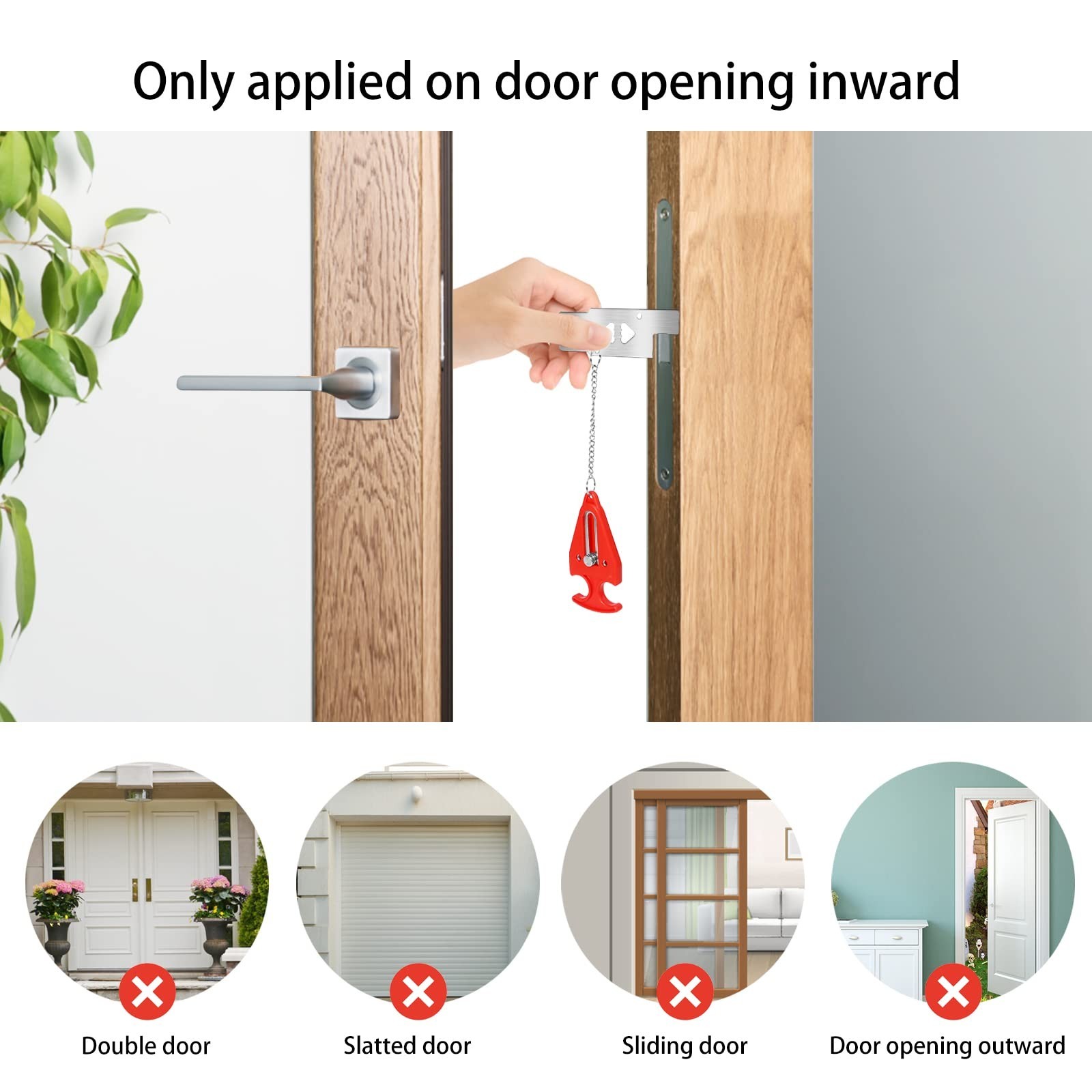 Portable Door Lock for Travel Door Lock Hotel Room Security Devices Apartment…