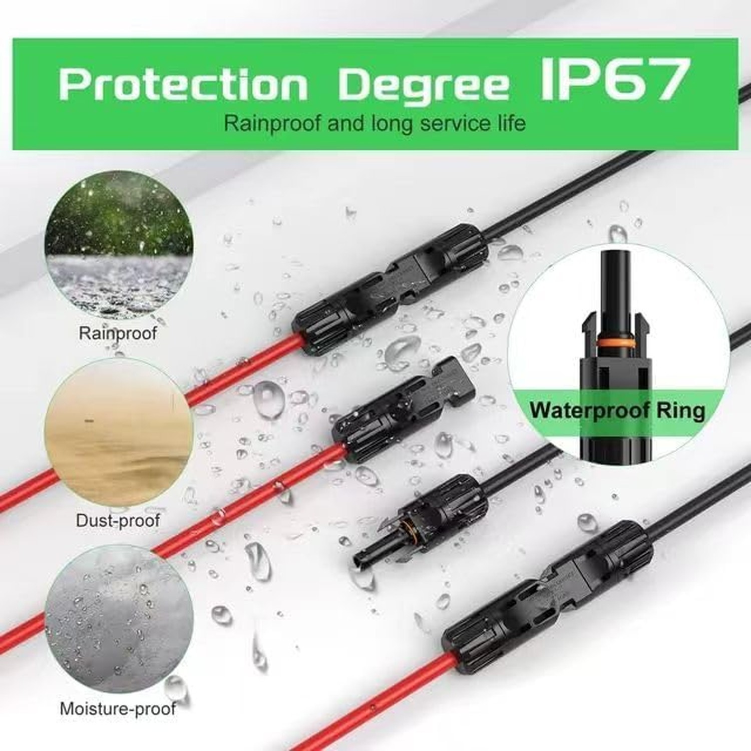 3 to 1 Solar Panel Connectors Y Branch, 1500V DC 30A, PPO Material, Parallel …