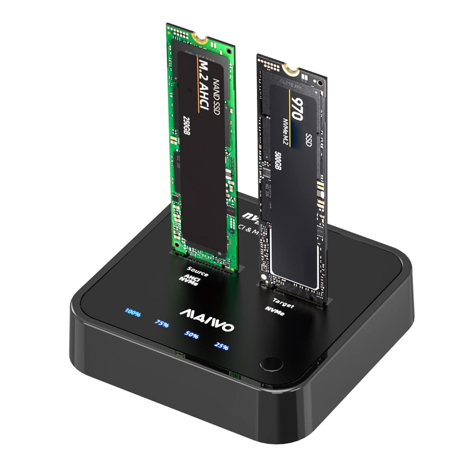 MAIWO Dual Bay M.2 NVMe Duplicator Cloner Dock, Support Max 2 x 4TB 20Gbps AH…