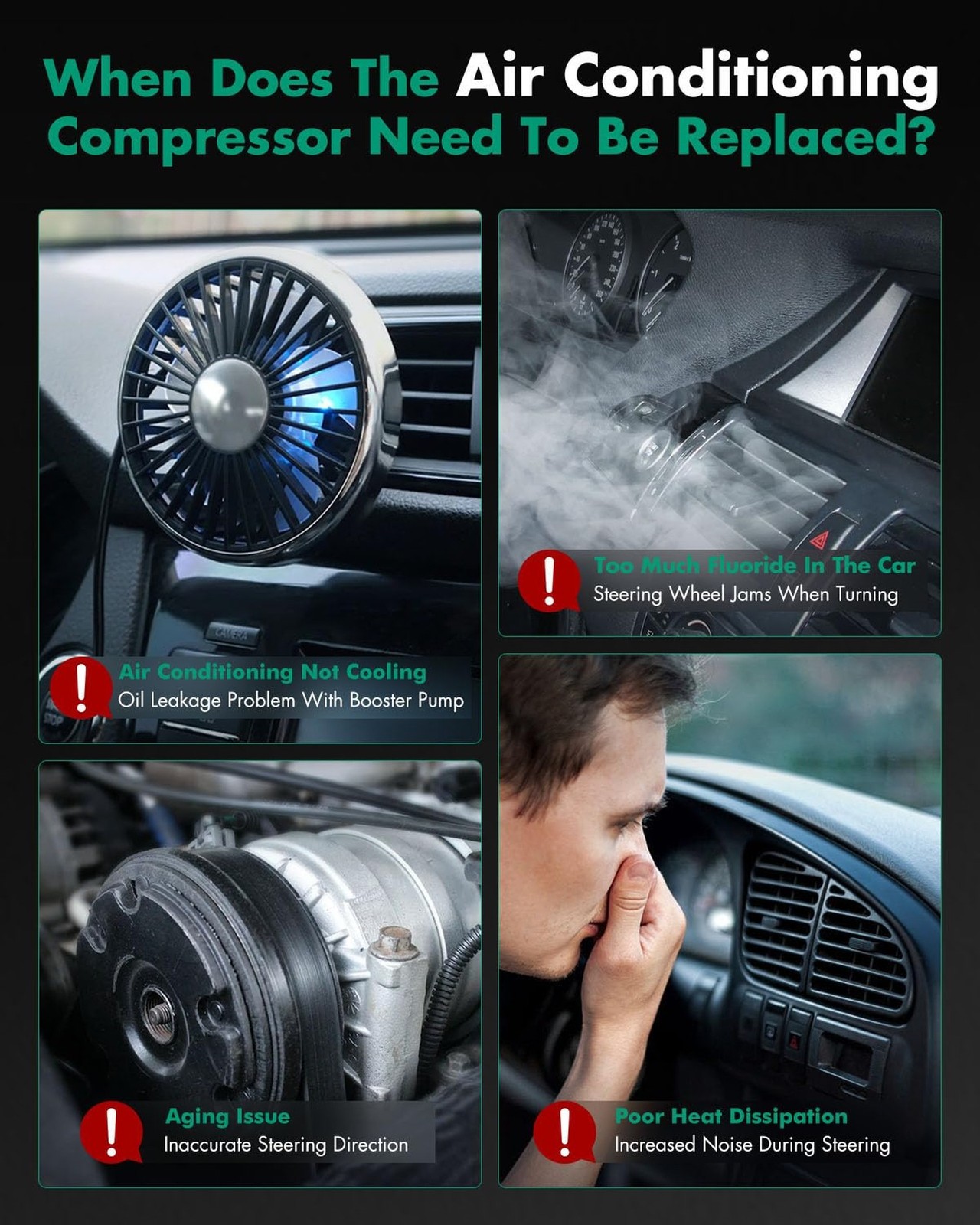 SCITOO AC Compressor for Ford for F150 4.6L 5.4L 1997 1998 1999 2000 2001, Fa…