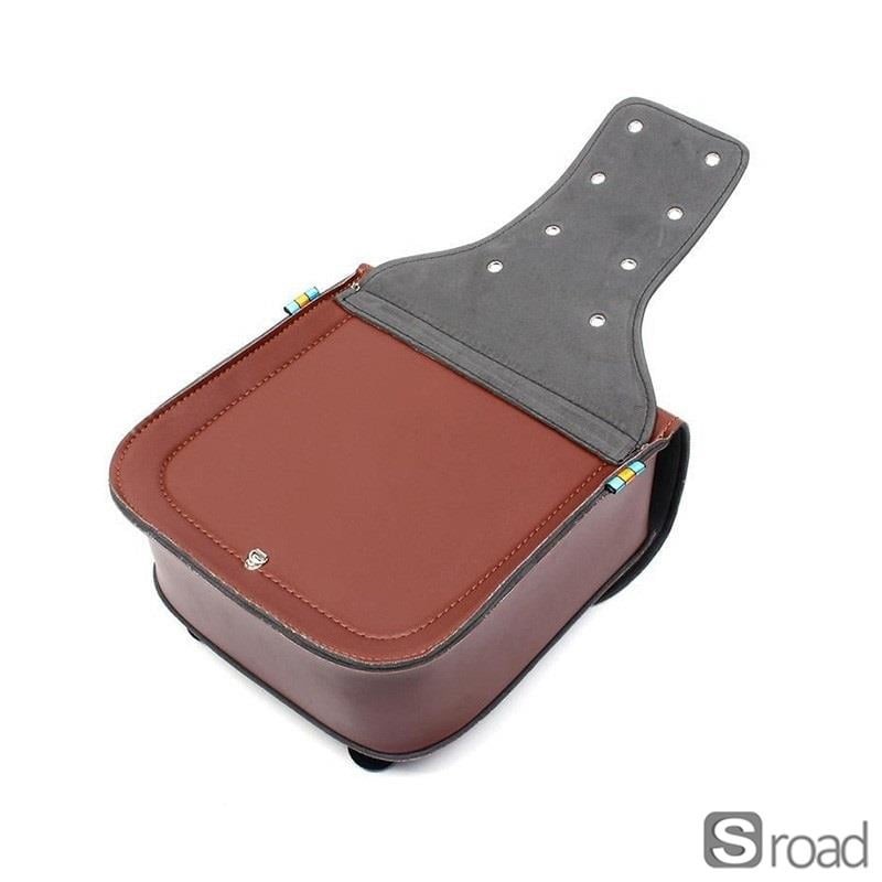 Universal Waterproof Motorcycle Saddlebags PU Leather With Metal Buckles