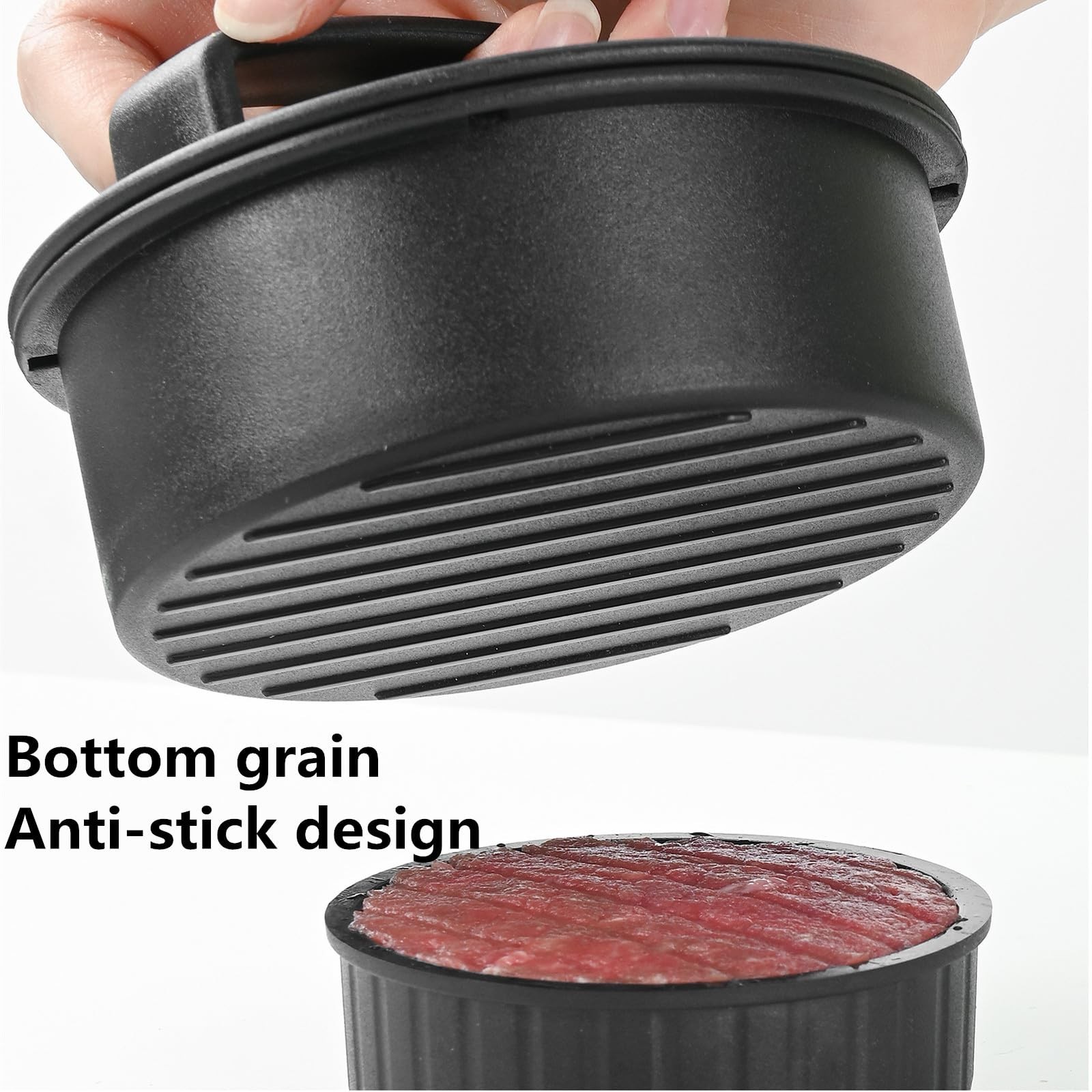 4-in-1 Burger Press Patty Maker, Sandwich Cutter and Sealer Set with 100 pcs …