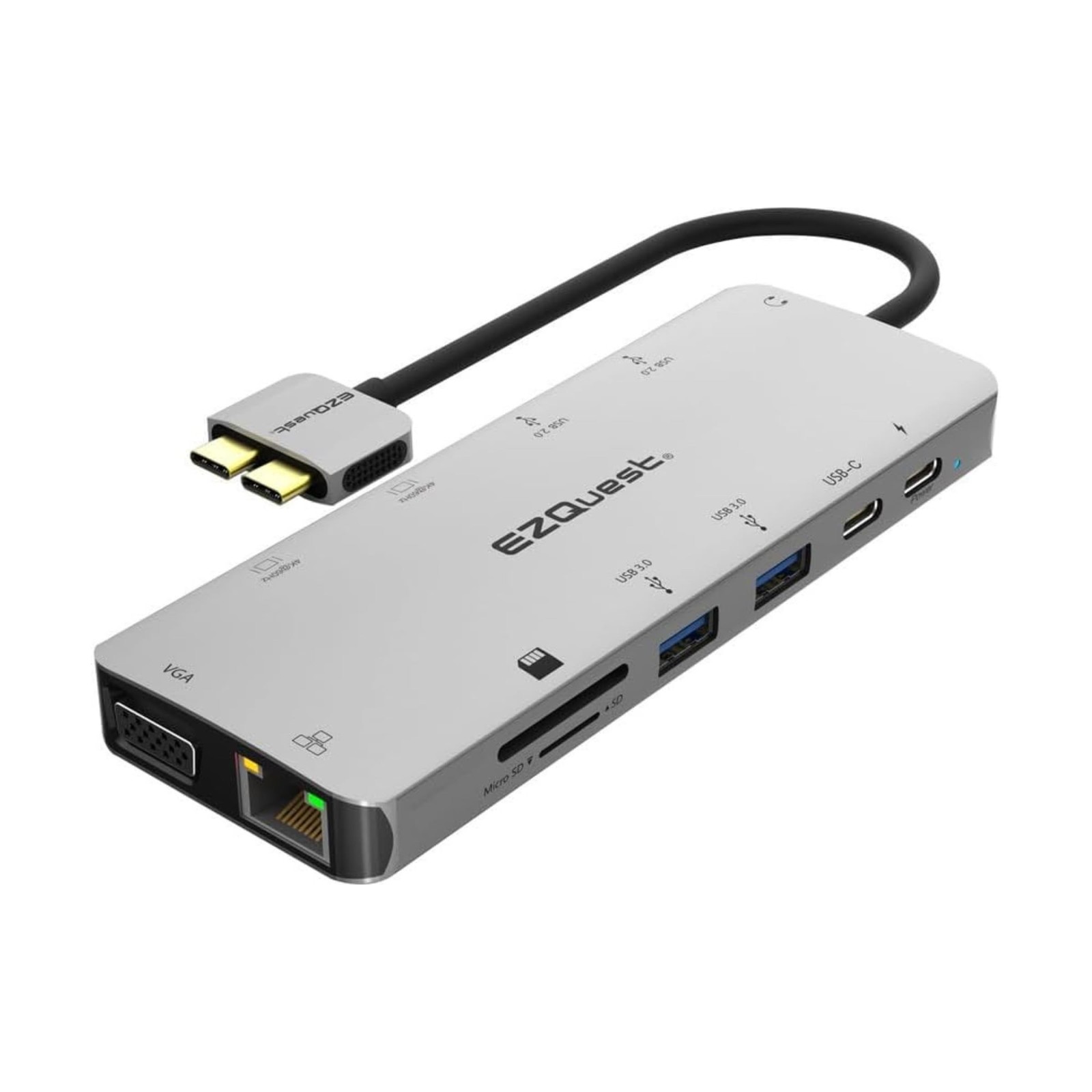 USB C Hub 13 in 2 with 2 HDMI 4K, VGA, 1GBS Ethernet, 2USB A 3…. USA FAST SHIP