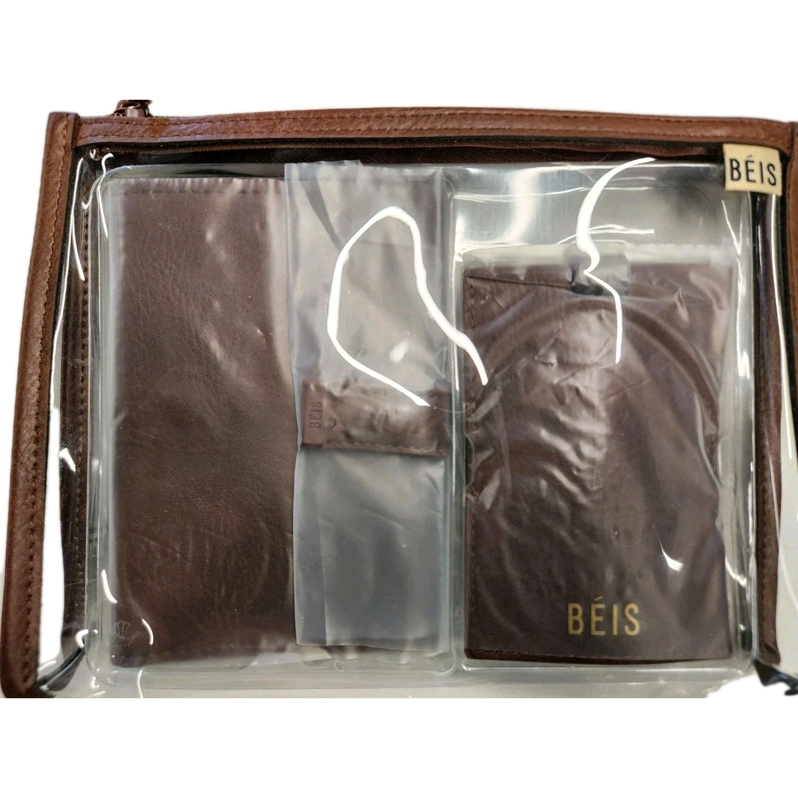 Brand New NWT Beis BÉIS Travel Passport and Luggage Tag Set Atlas Pink
