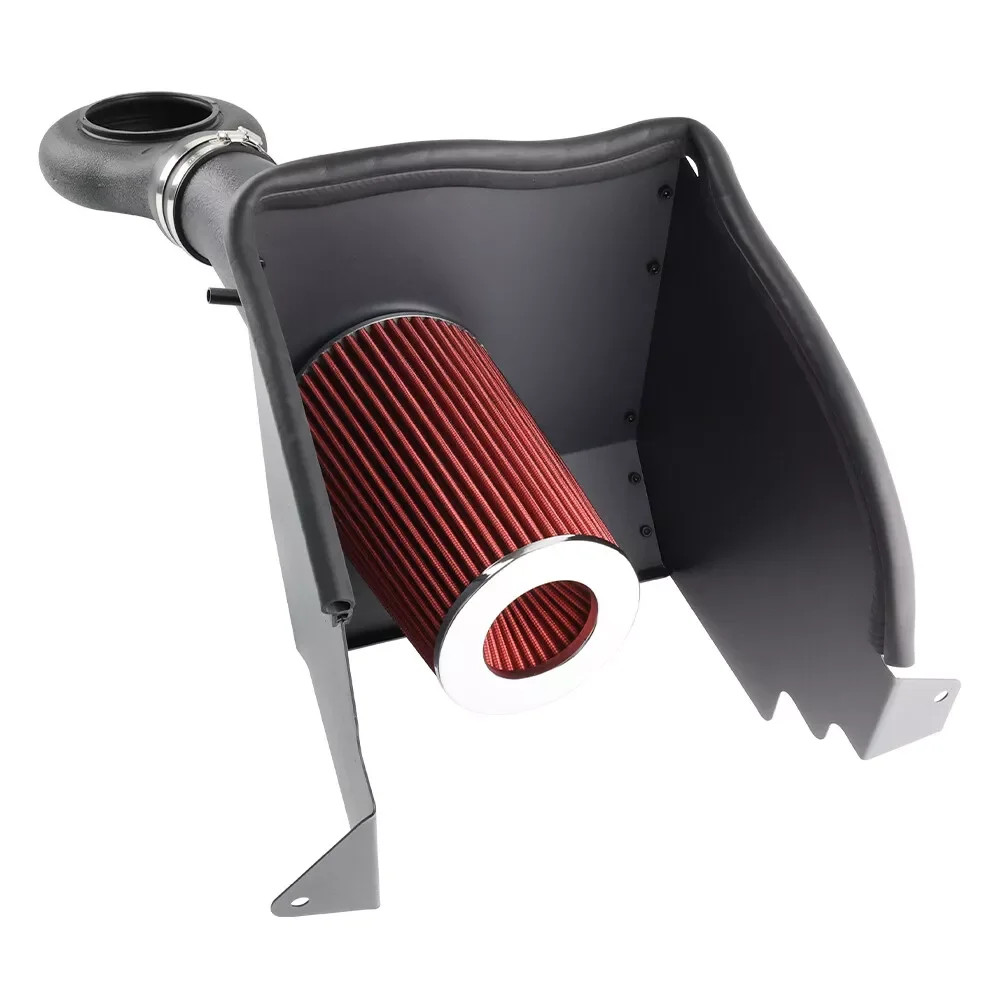 304 Aluminum Red Filter+Pipe+Heat Shield for Cold Air Intake & Filter Kit