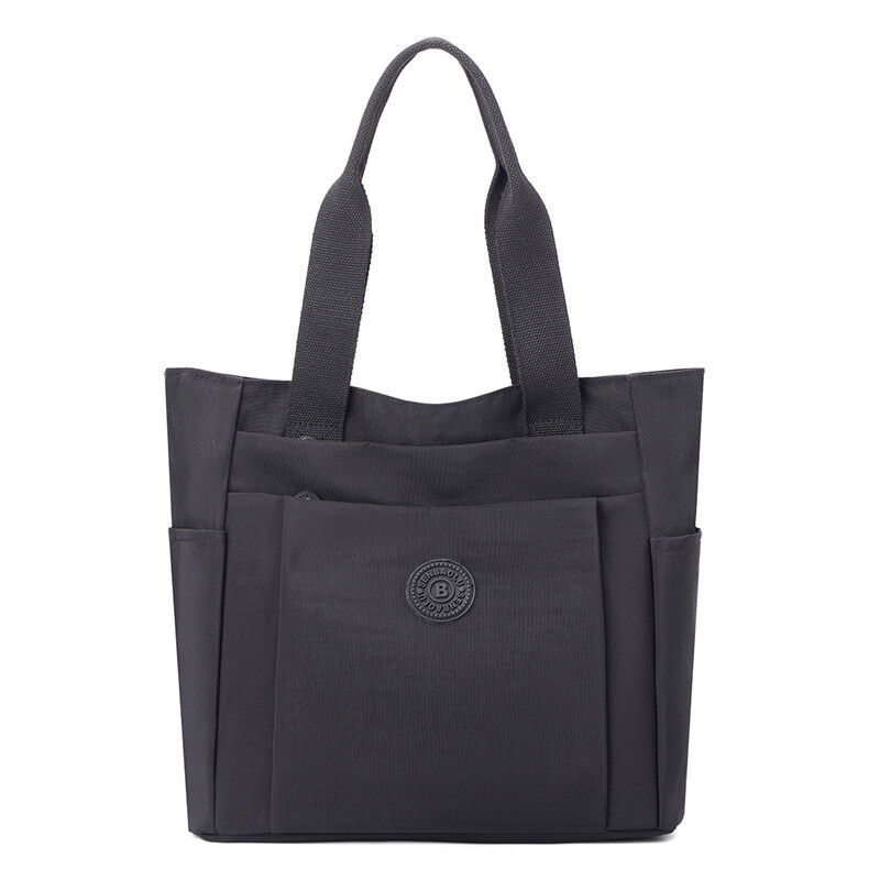 Casual women’s bag casual solid color nylon cloth shoulder portable mother bag