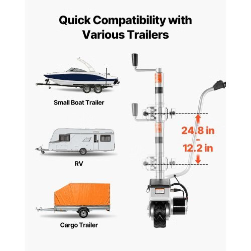 Electric Trailer Dolly, 5500 lbs Towing Capacity, 380W 12V Motorized Jockey Whe