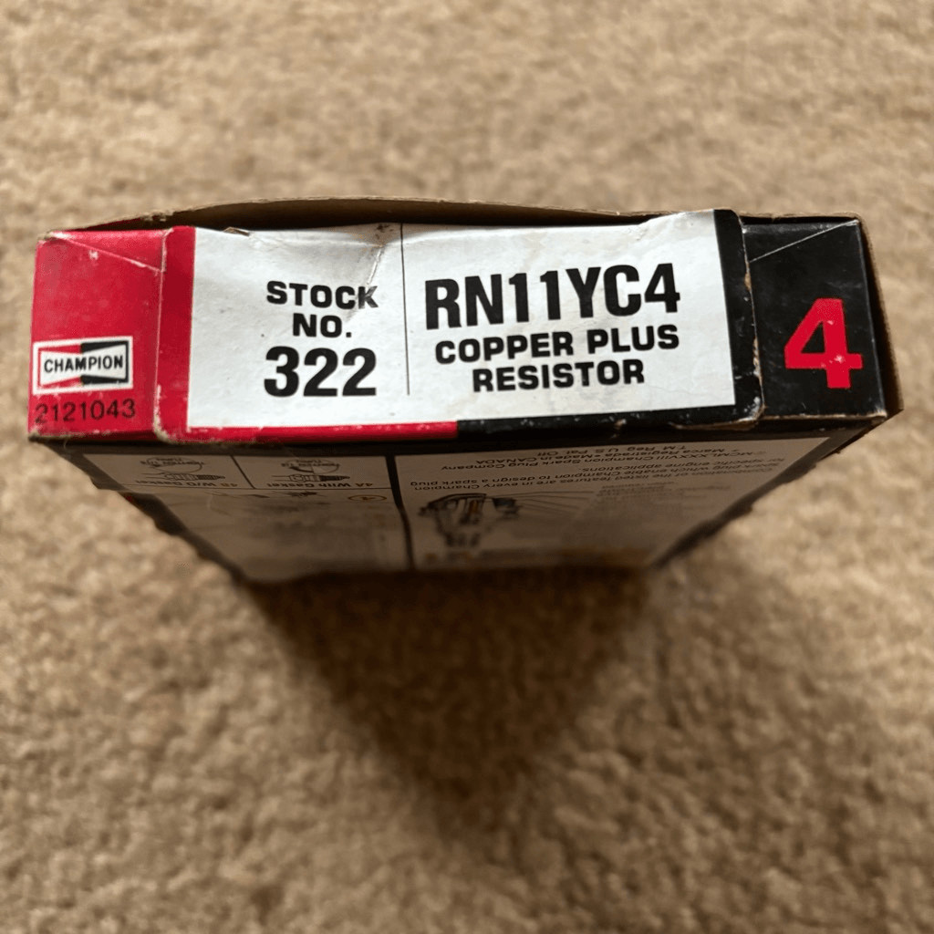 Champion Stock No. 322 RN11YC4 Copper Plus Resistor Box Of 4 Spark Plugs