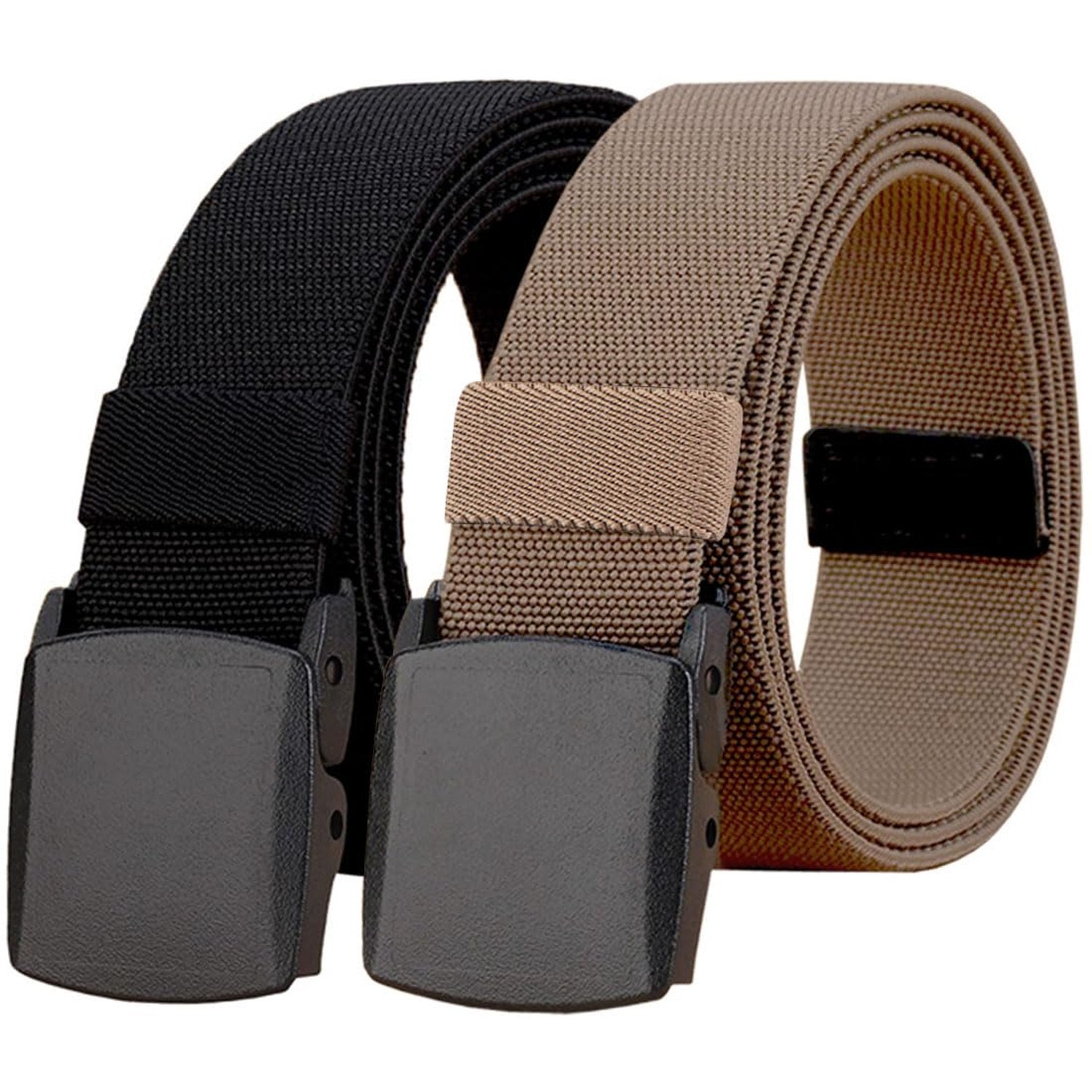 WYuZe Nylon Elastic Stretch Belt, Non-Metal Nickel-Free 1.5″ Outdoor Casual W…