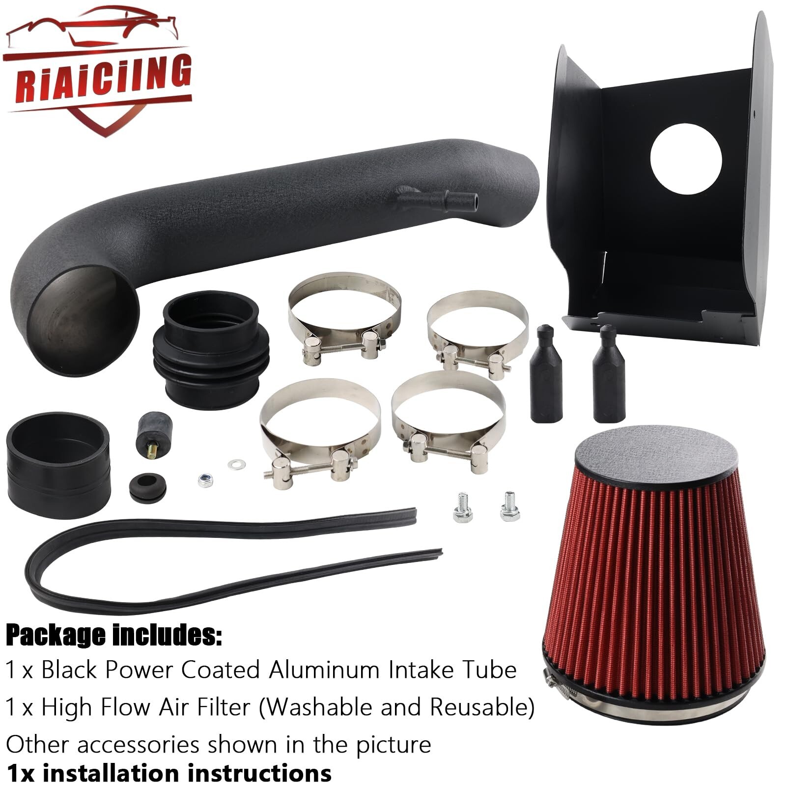 Cold Air Intake Kit with Heat Shield Compatible with 2018 2019 2020 2021 2022…