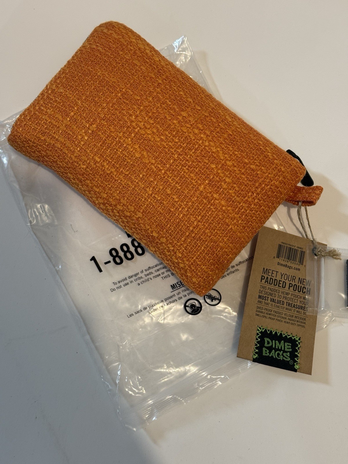 Dime Bags 8” Padded Pouch Orange New w/ Tags