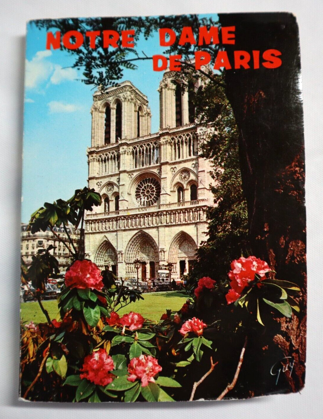 Photochrome Editions Guy Paris France Notre Dame Folder Mini Souvenir Vtg 1960s