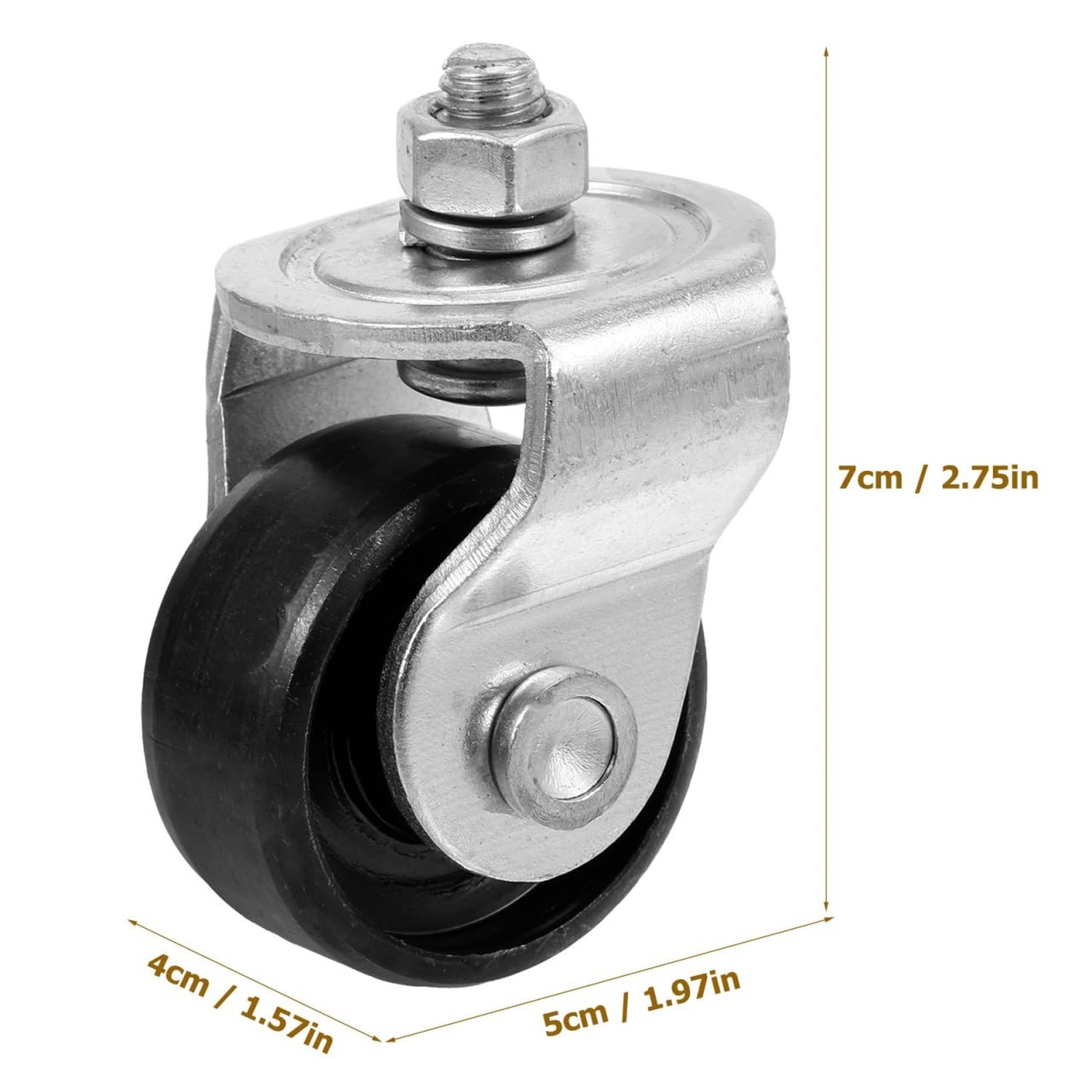 HOMSFOU 2Pcs Trailer Jack Front Wheels Swivel Replacement Heavy Duty Steel Ca…