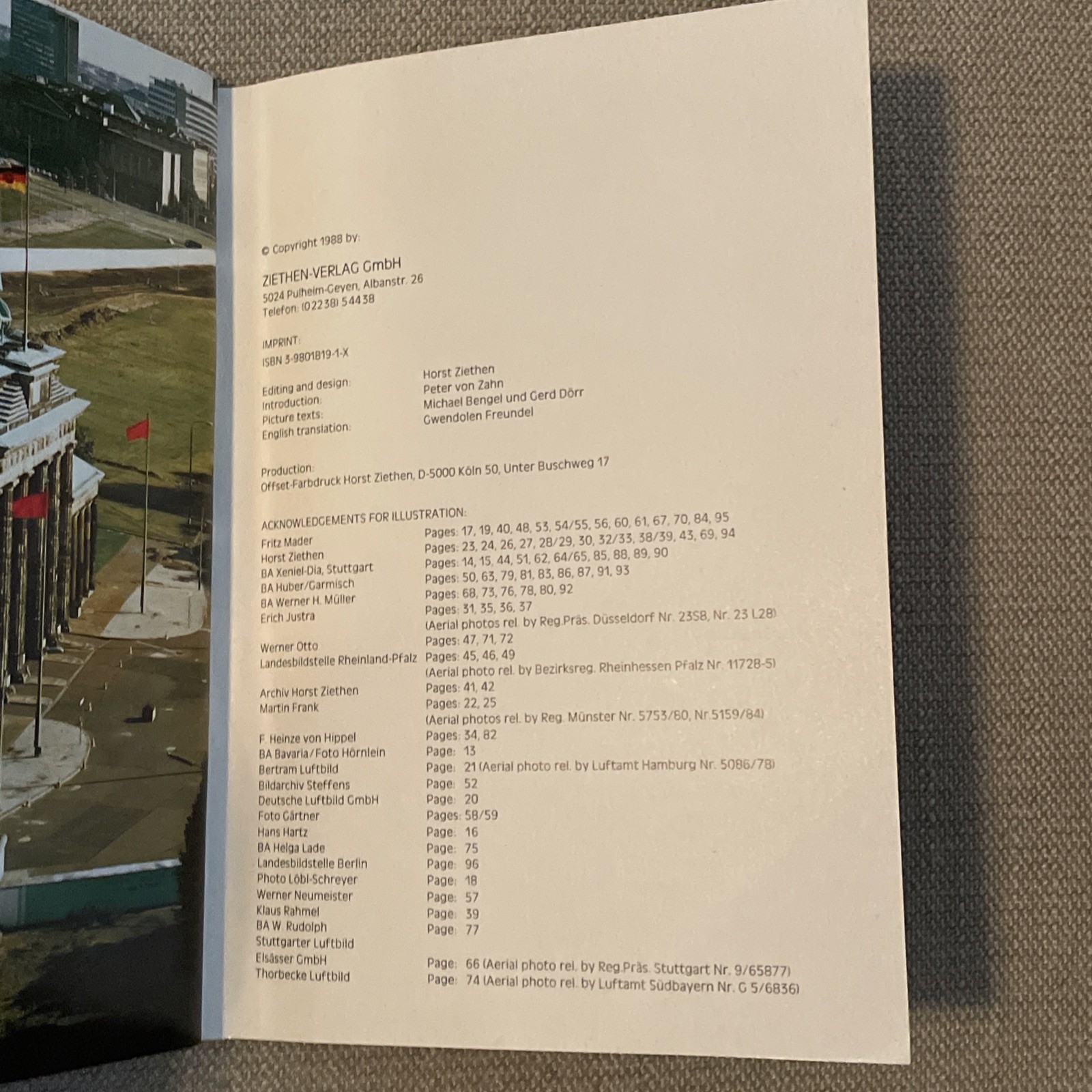 Germany A Guide To West Germany In Colour By Peter Von Zahn (1988 Softcover)