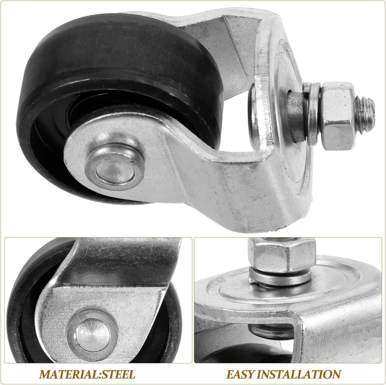 2Pcs Trailer Jack Front Wheels Swivel Replacement Heavy Duty Steel Car Jack A…