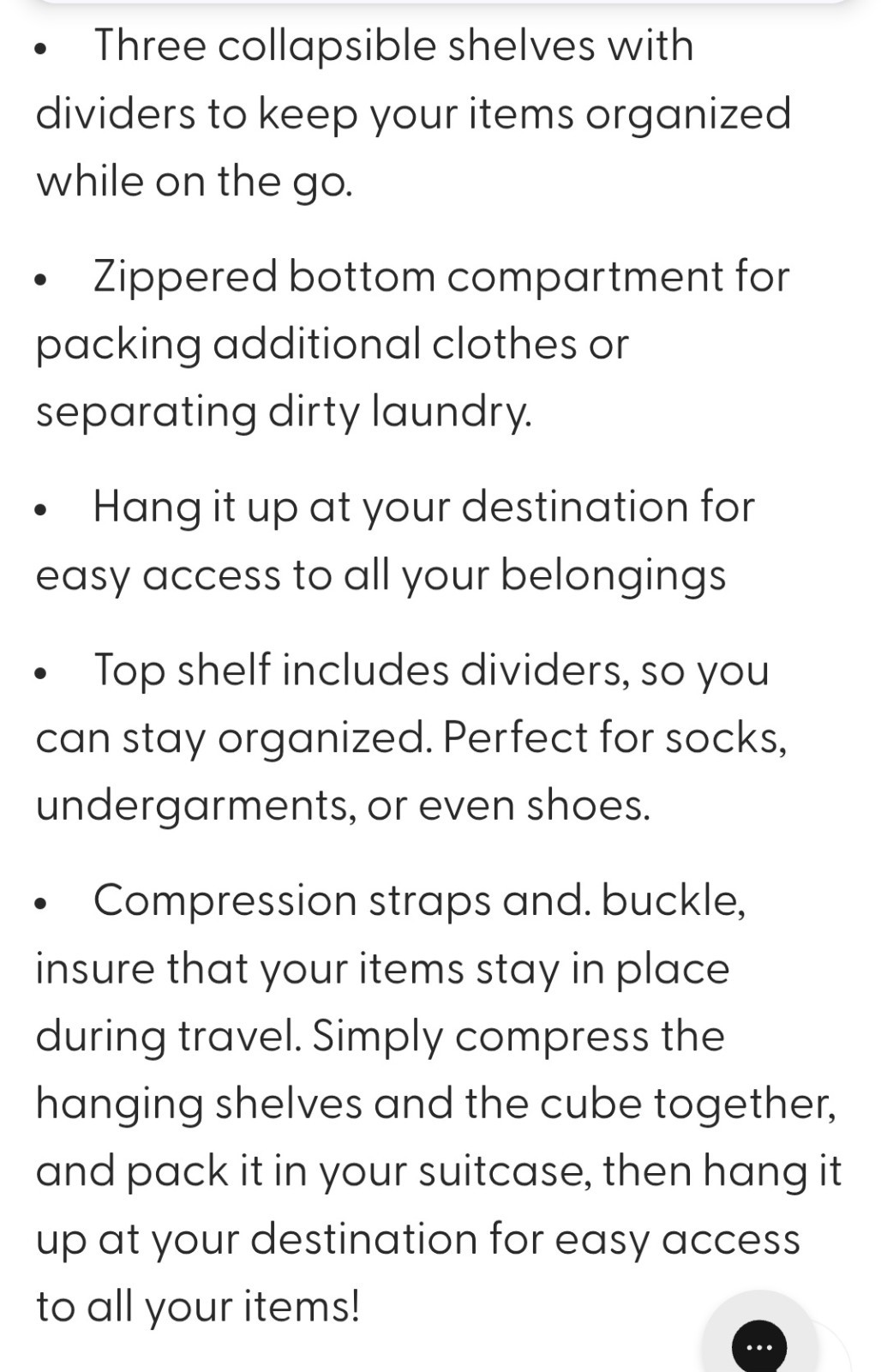 Biaggi hangmates Zip Cube Travel Packable Regular