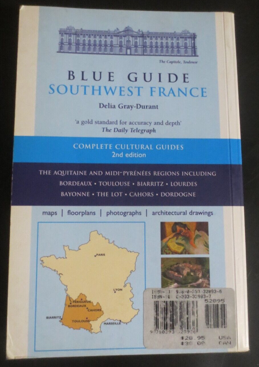 BLUE GUIDE SOUTHWEST FRANCE 3RD EDITION 2006 PAPERBACK BOOK 647 PGS 8 X 5 INC