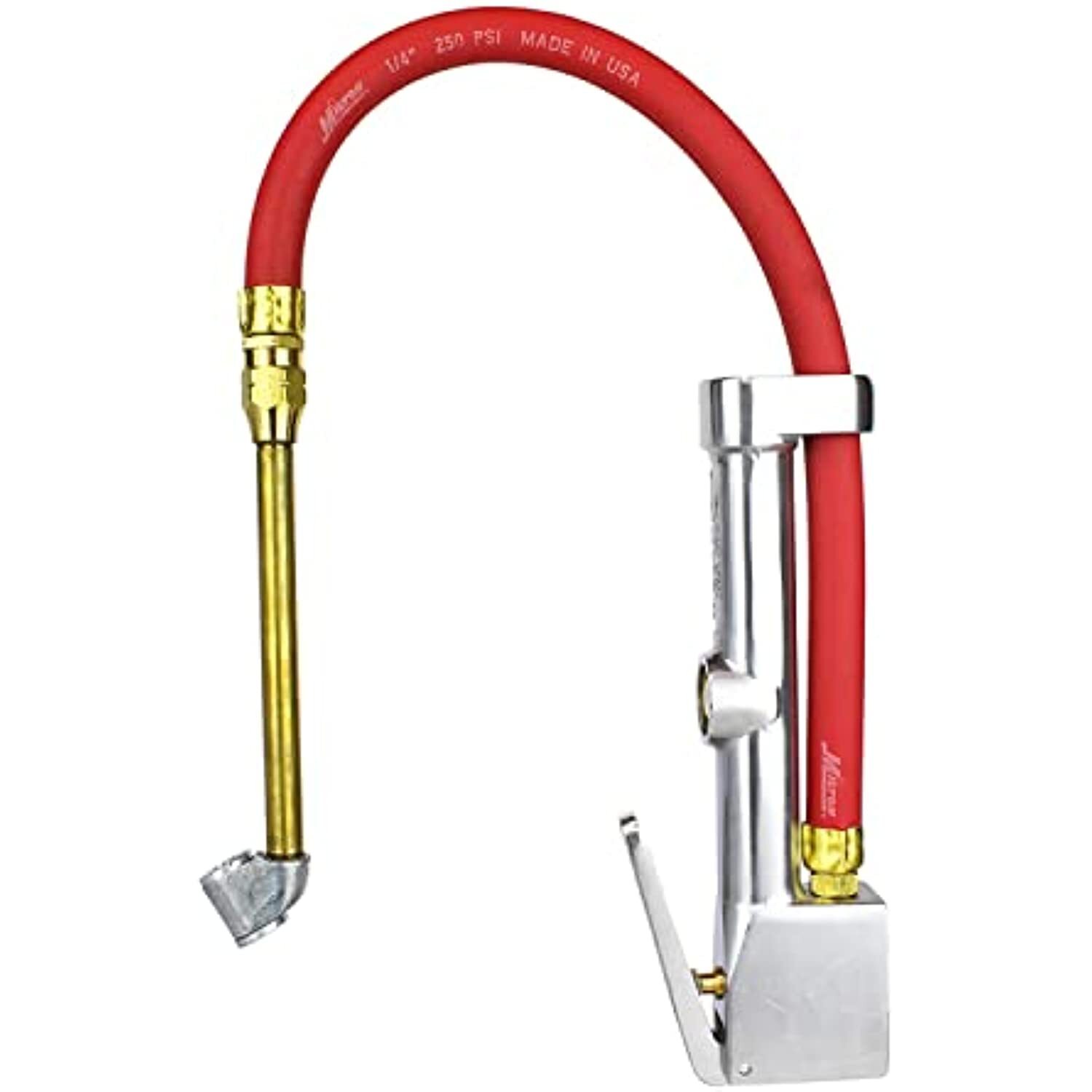 Milton S-506 Original Analog Tire Inflator with Pressure Gauge, 15″ Hose Dual