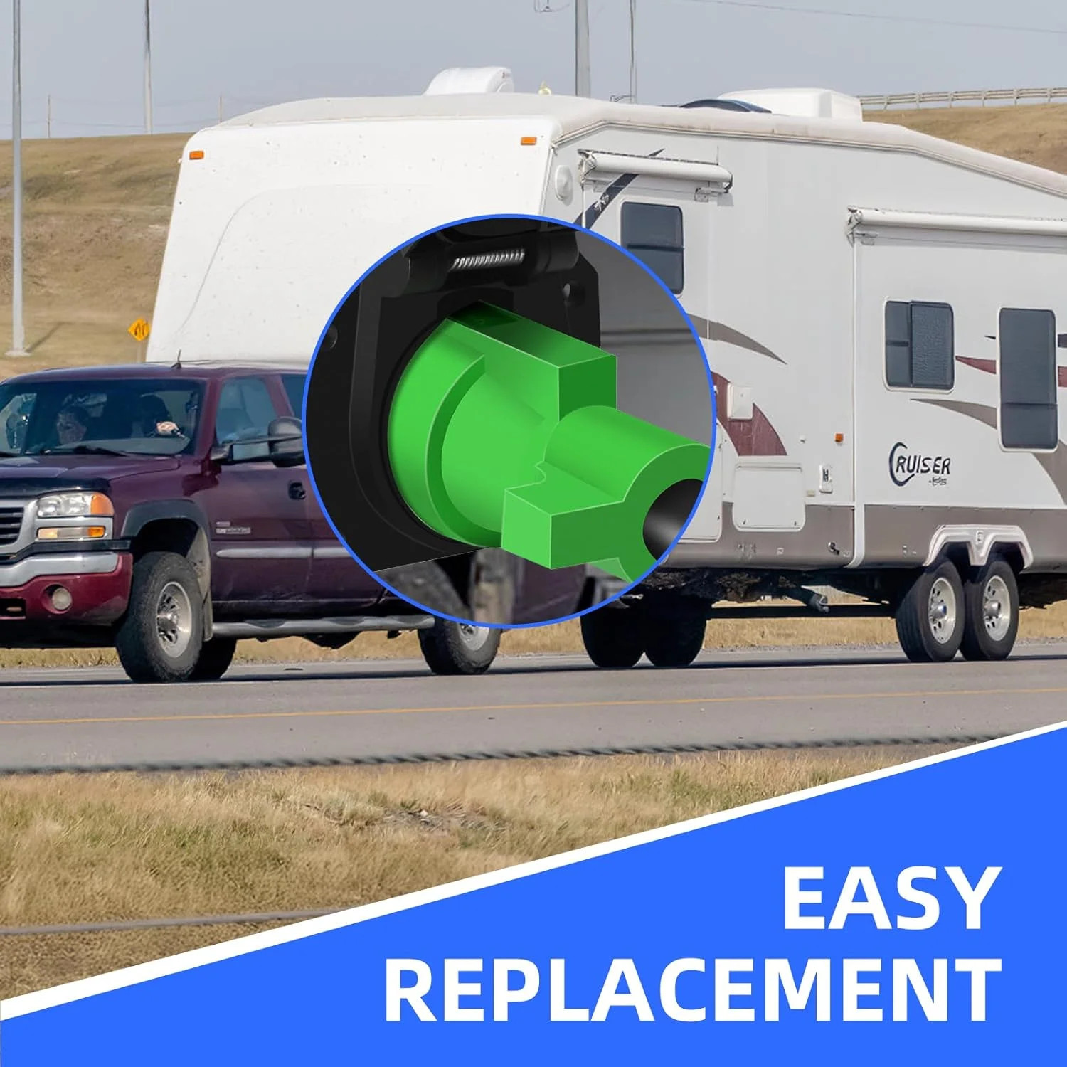 4 FT 7 Pin Trailer Plug 7 Way Trailer Plug 7 Pin Trailer Wiring-7Way-4FT