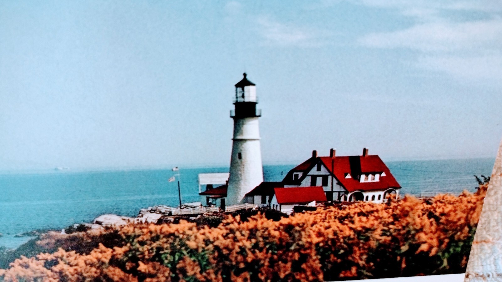 SCENIC PHOTO POST CARD FOLDER the Restless Sea MAINE