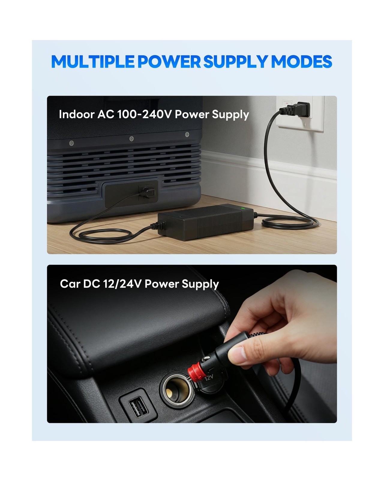 Aeitto 12 Volt Car Refrigerator 20Quart Car Fridge Freezer Electric Cooler Po…