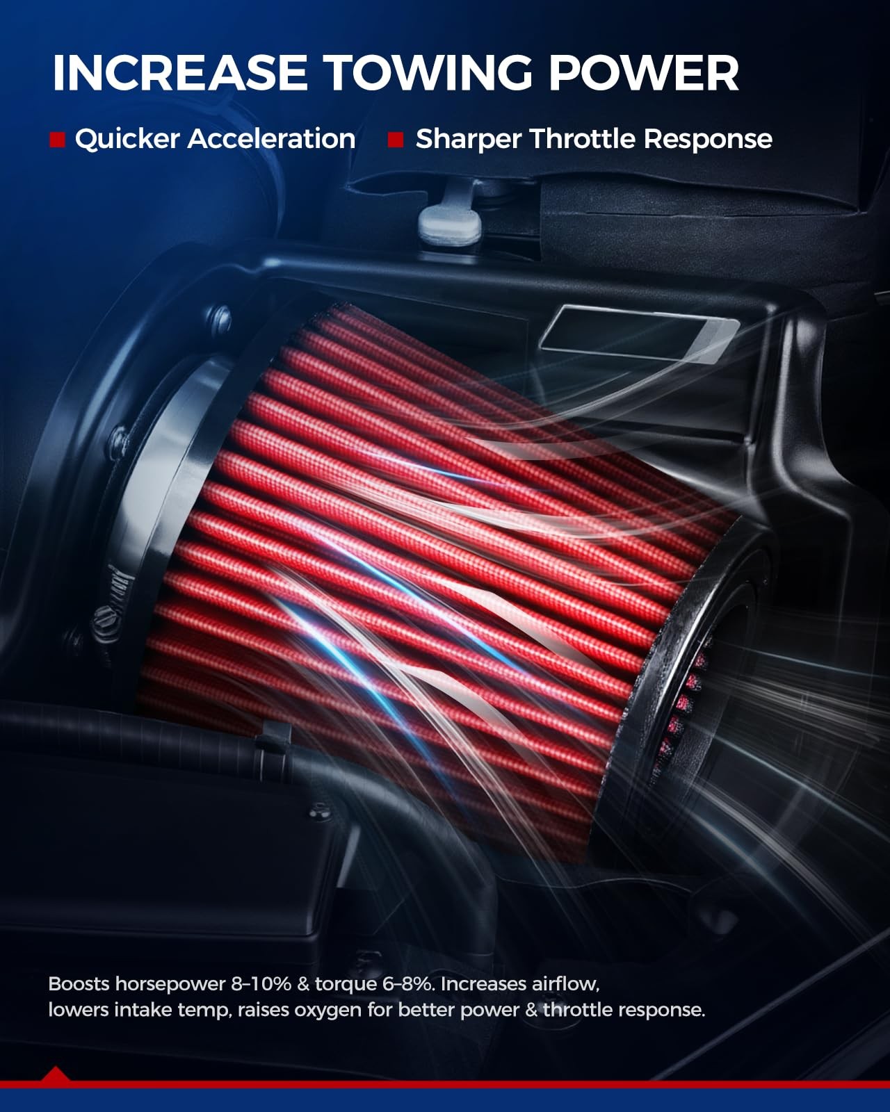 KAX 4″ Cold Air Intake Red 2004-2006 Silverado