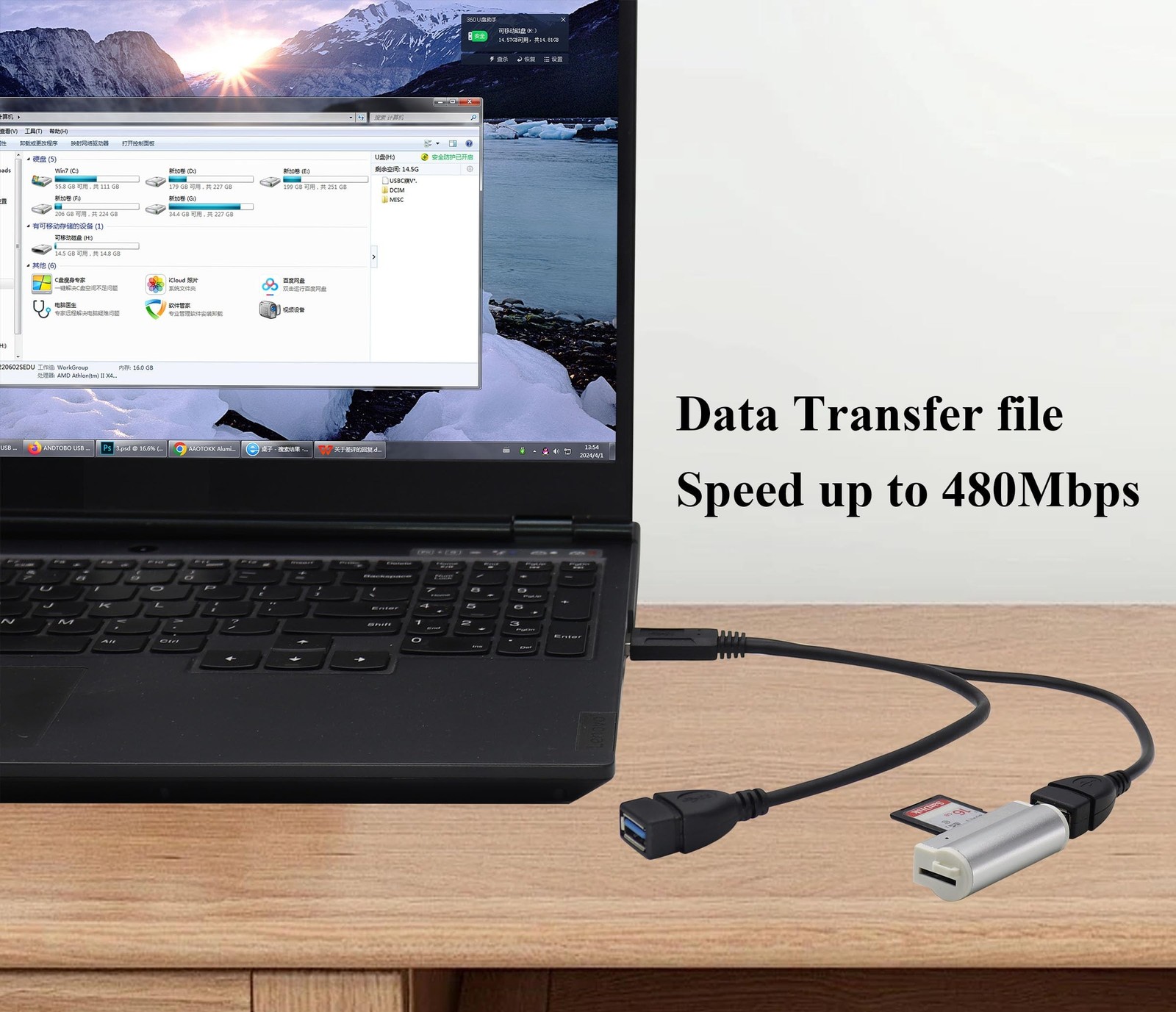 USB 3.0 A Y Splitter Cable, USB 3.0 A Male to Dual USB 3.0 A Female + USB 2.0…