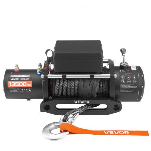 Electric Winch, 13500 lbs Load Capacity, 12V DC Truck Winch with ?&brvbar;3/8 in