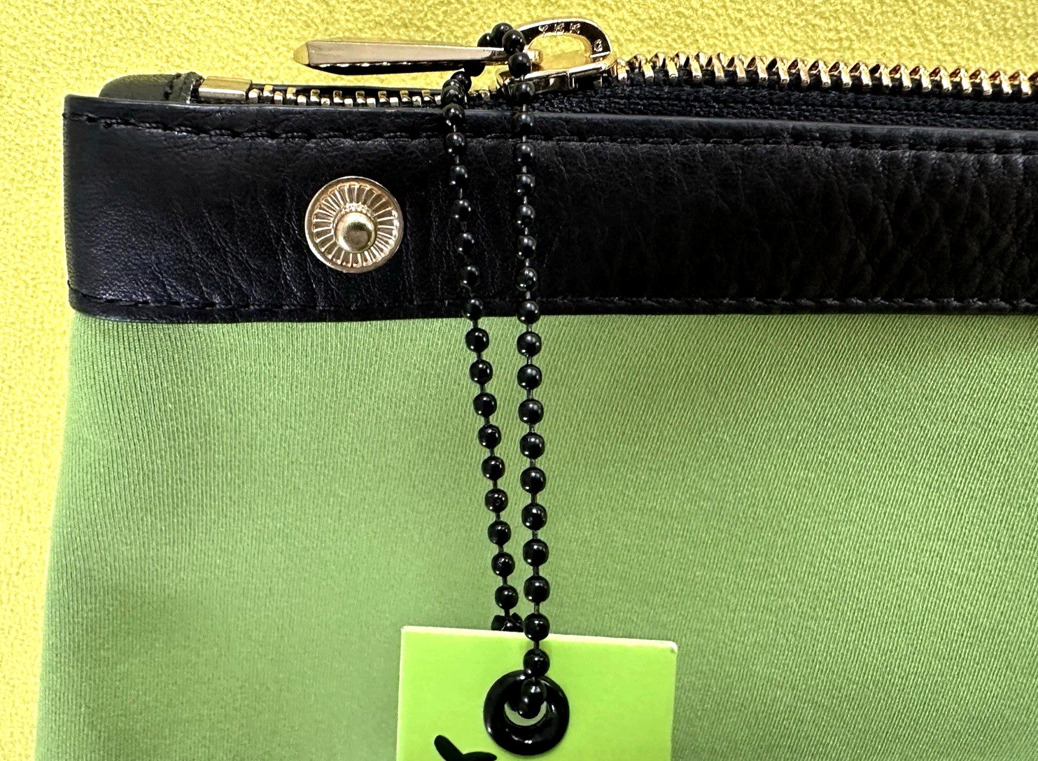 NWT $248 SAM EDELMAN LARGE PAYTON TOTE FINE EMERALD GREEN Black LAPTOP BAG POUCH