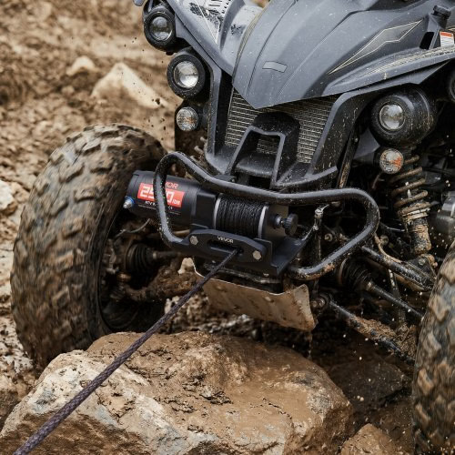 2500 lbs Electric Winch, 12V DC ATV/UTV Winch with ?&brvbar;0.19 in x 39.4 ft Sy