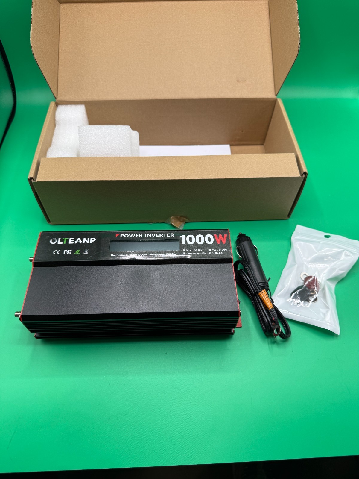 1000 Watt Power Inverter 12V DC to 110V/120V AC Car Inverter with LCD Screen