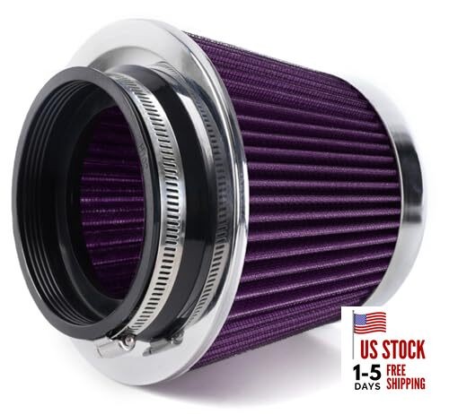 4-Inch Cold Air Intake Filter – Washable, High Performance, 3″ or Short Purple