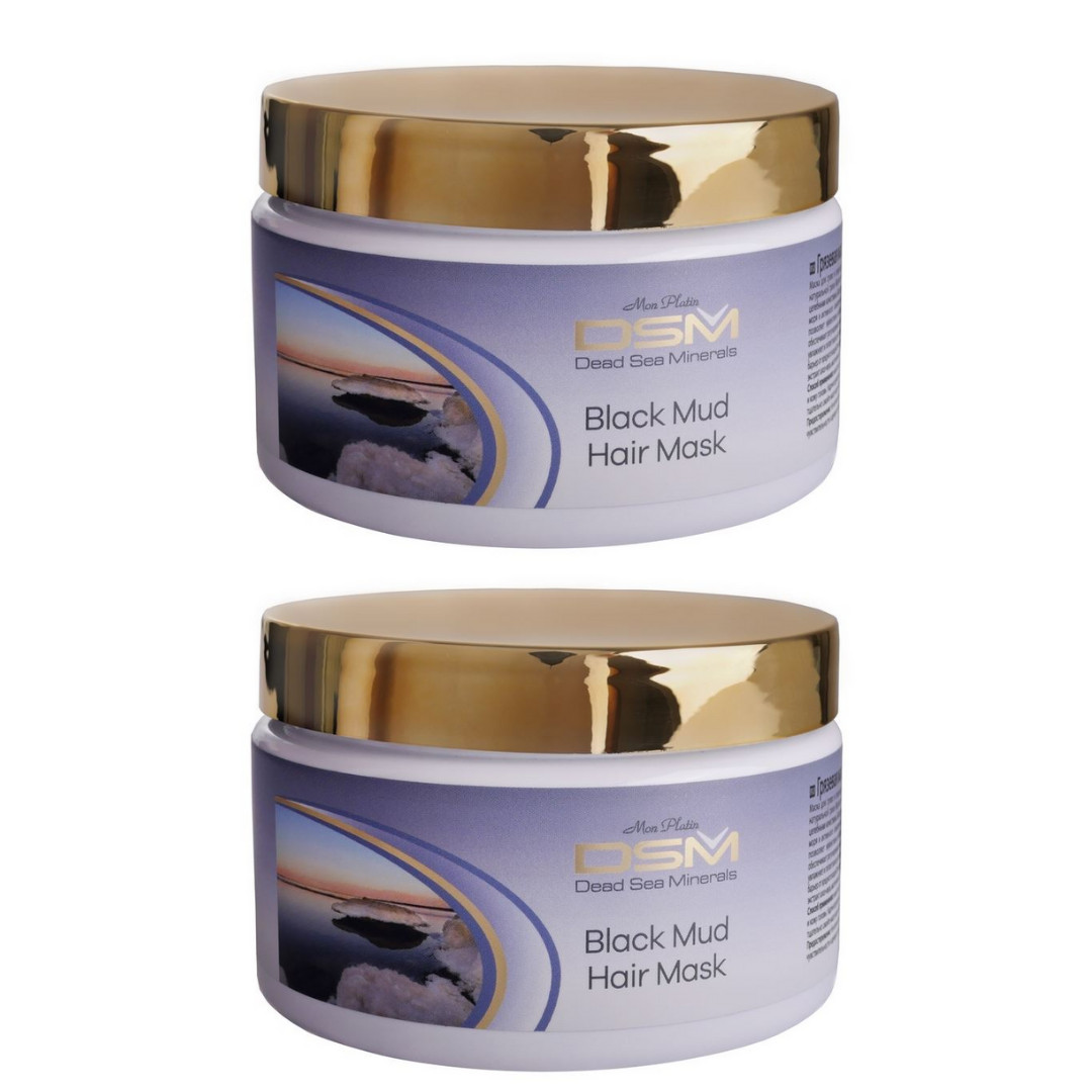 x2 Mon Platin, DSM, Dead Sea Minerals,Mud Hair Scalp & Hair,8.5fl.oz/250ml