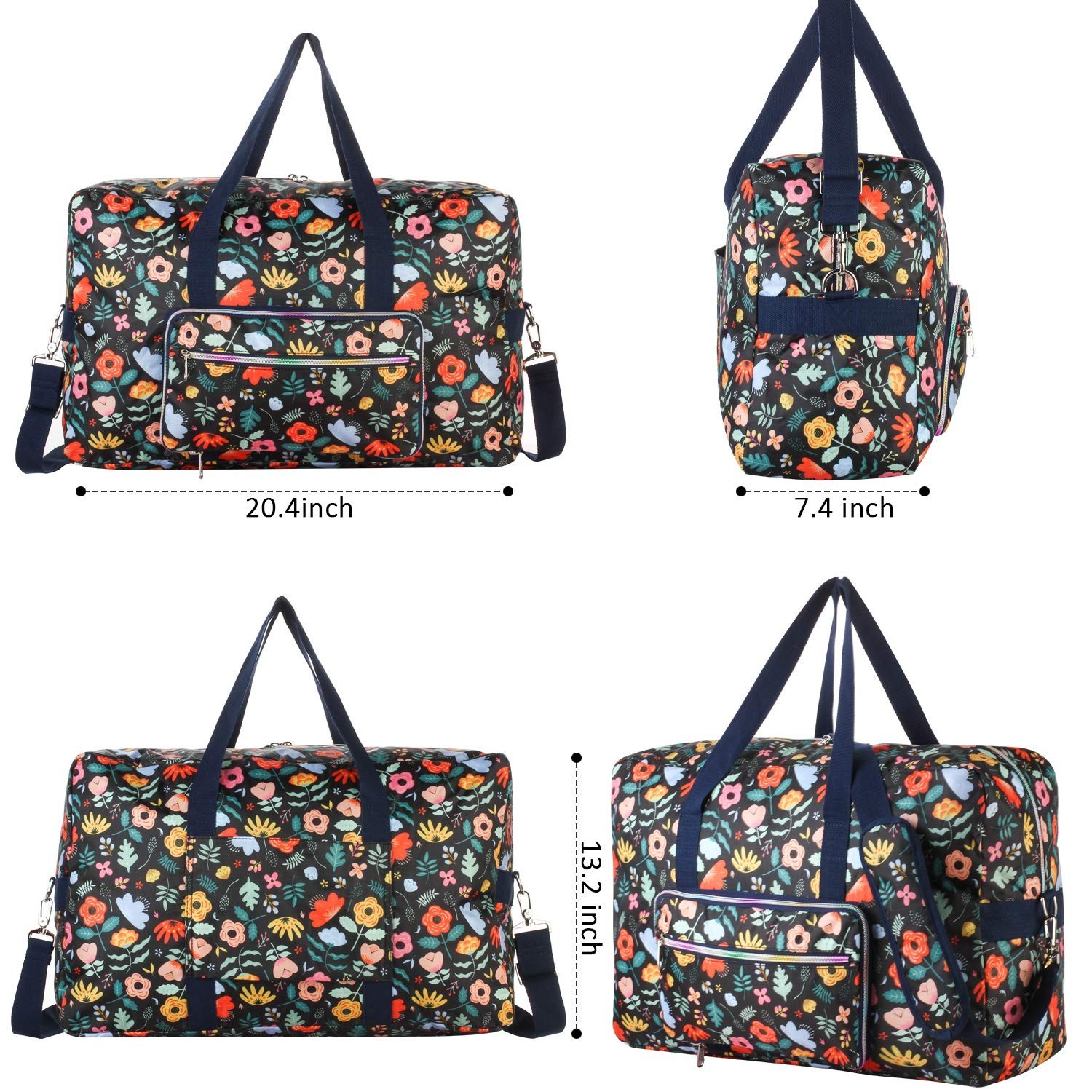 Travel Foldable Waterproof Duffel Bag – Lightweight Carry on Luggage Tote Duf…